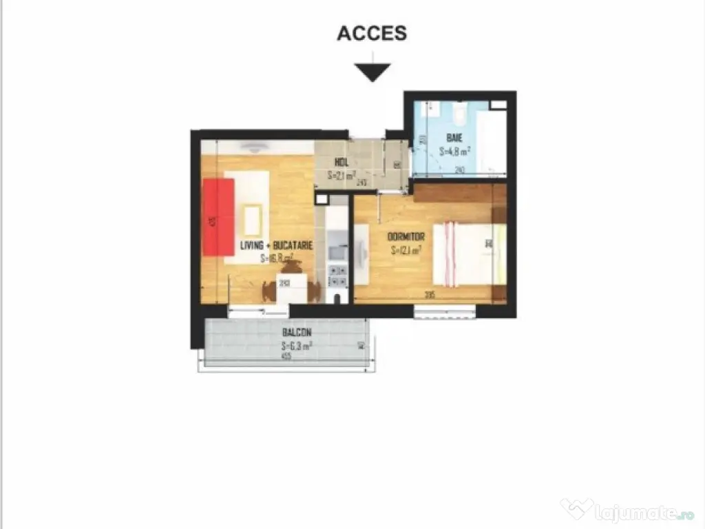 Apartament 2 camere, str.Diamantului, Bragadiru 