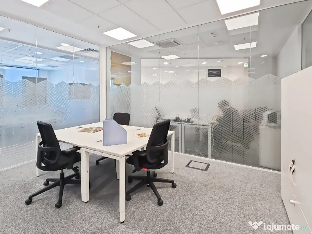 Birouri ce pot fi personalizate pentru 4 persoane în Spaces Campus 6