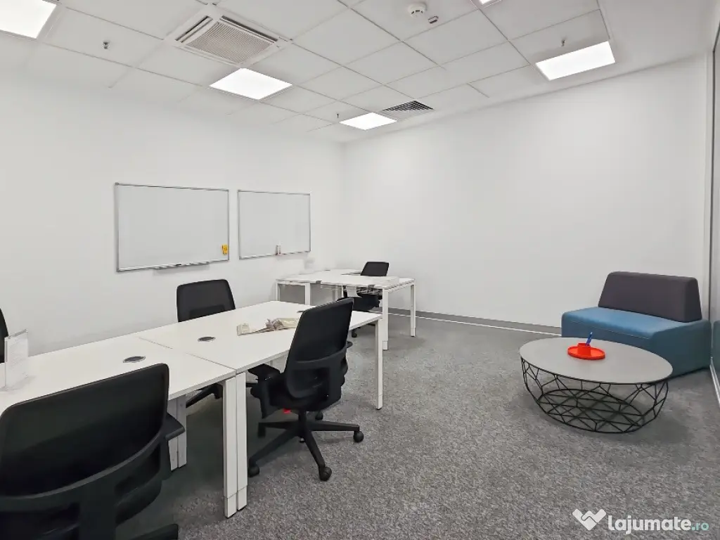 Birouri ce pot fi personalizate pentru 4 persoane în Spaces Campus 6