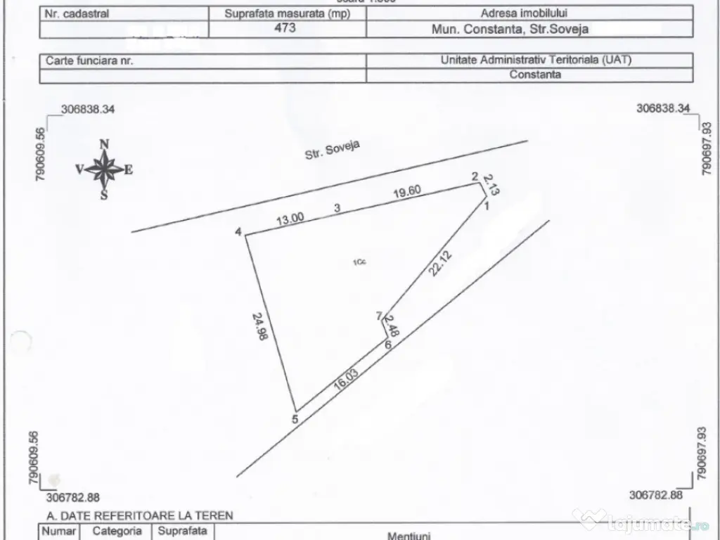 Teren de vânzare 473 mp – Tomis III, City Mall 