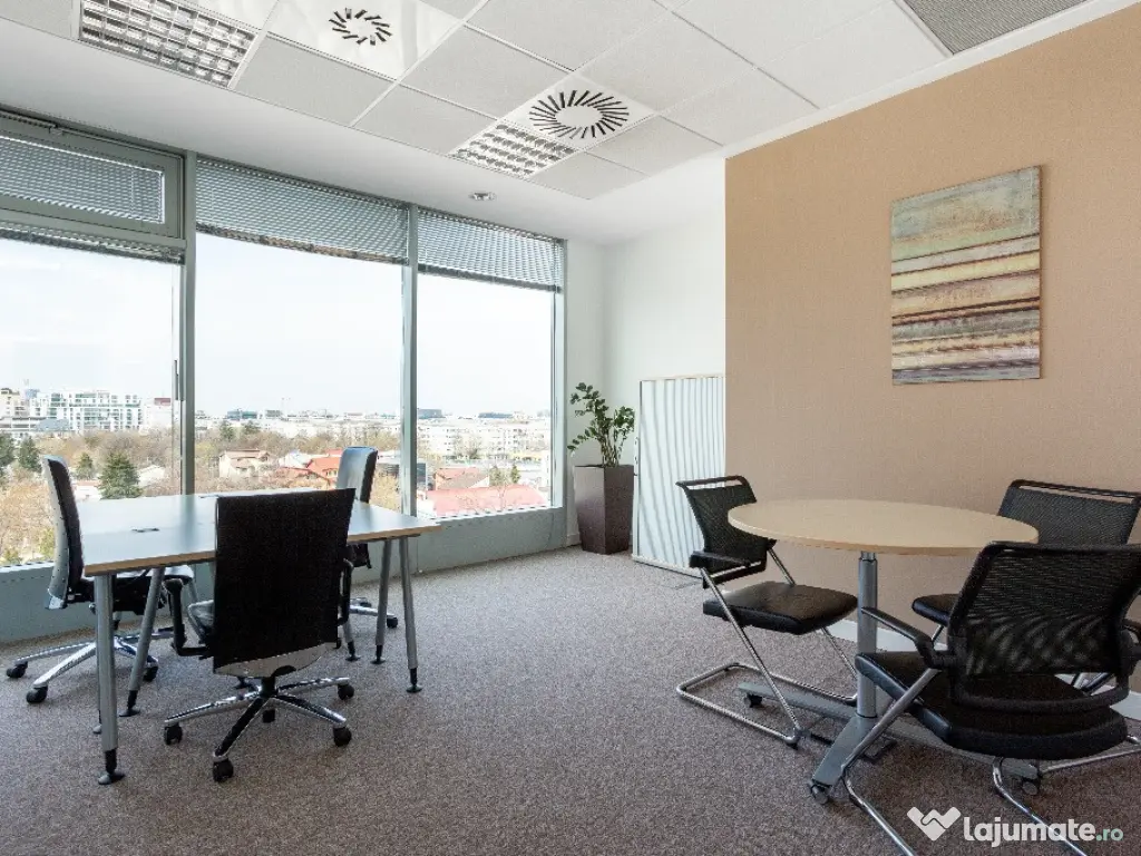 Spațiu de birou privat pentru 5 persoane în Regus Floreasca Plaza