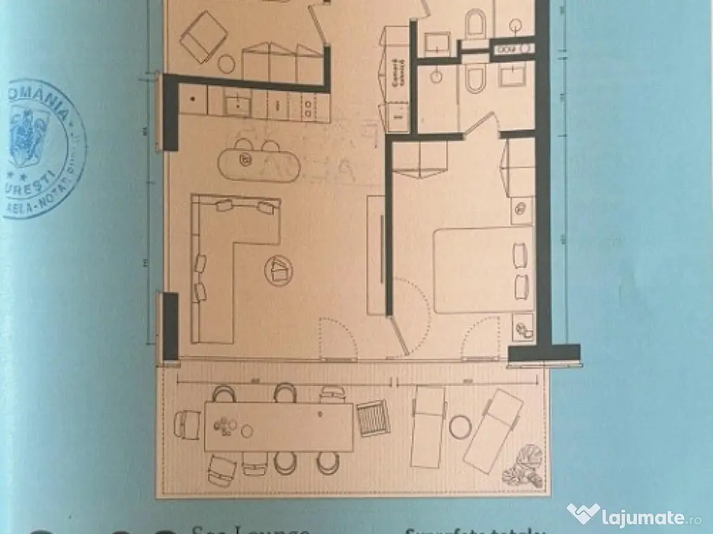 3 camere, 2 băi, vedere la mare – complet mobilat – Vogh Olimp 