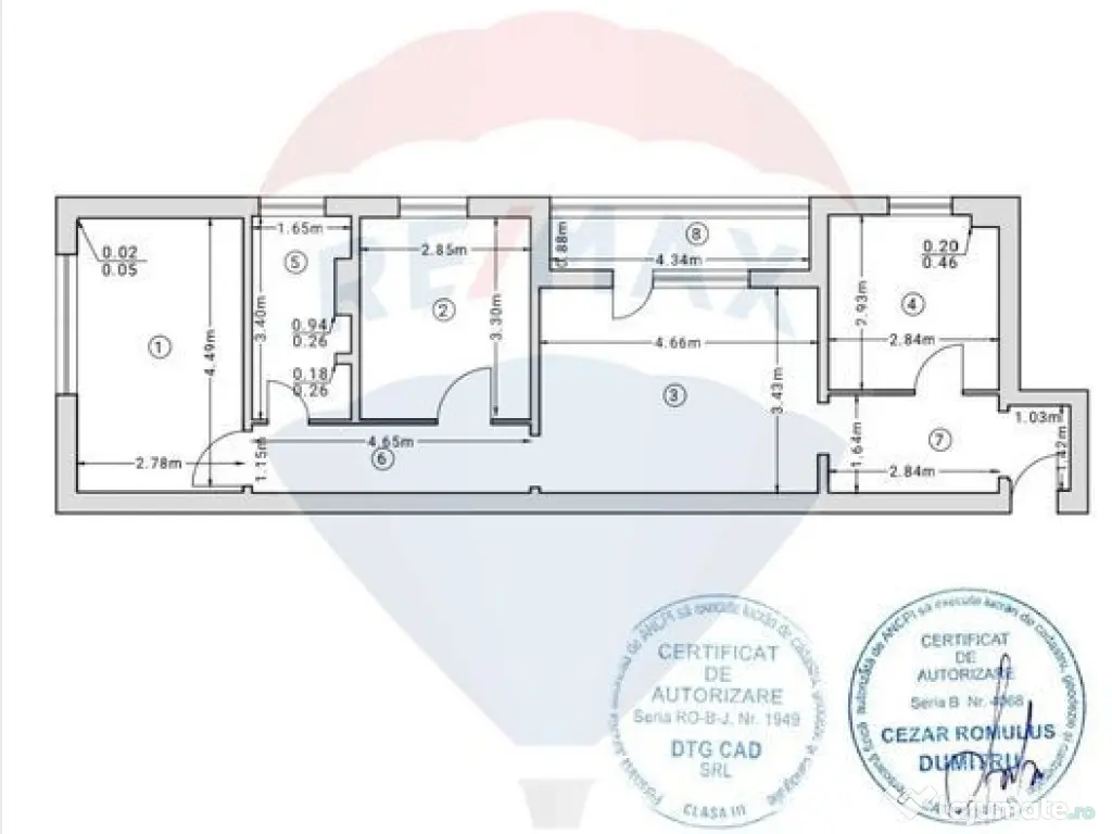 Apartament cu 3 camere de vânzare/Brancoveanu/ 