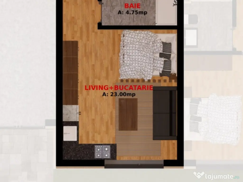 Apartament 2 camere si Garsoniera la 1,5 km de Bucuresti. Tva Inclus! 