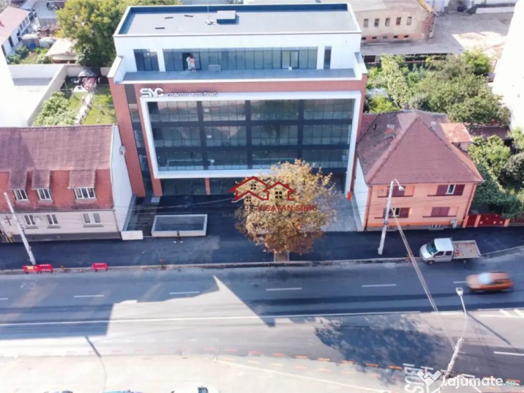 Cladire 1800 mp 82 loc.parcare,ultracentral, Sibiu,comision