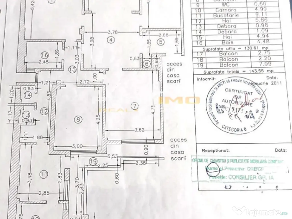 Ultracentral, Apartament - Birou de inchiriat 6 camere, su.1 