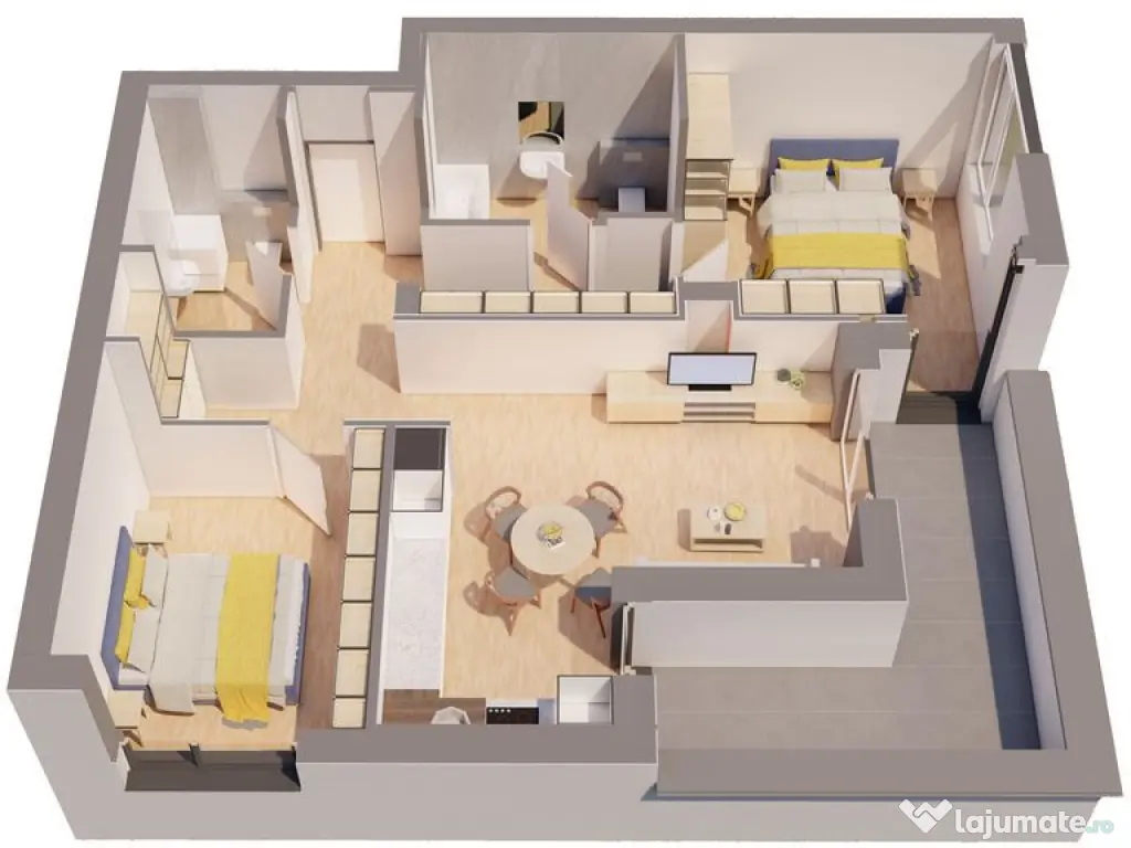 Penthouse NOU 3 camere - ARED LANGA AFI - direct de la de... 