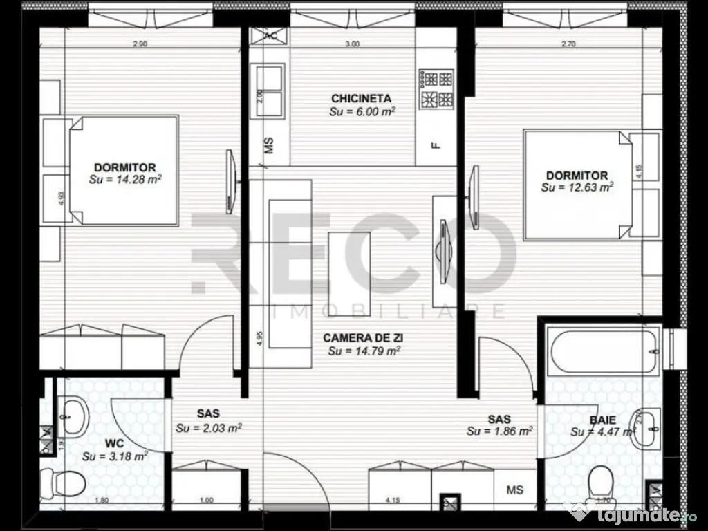 RECO Apartament 3 camere Ultracentral in Oradea 