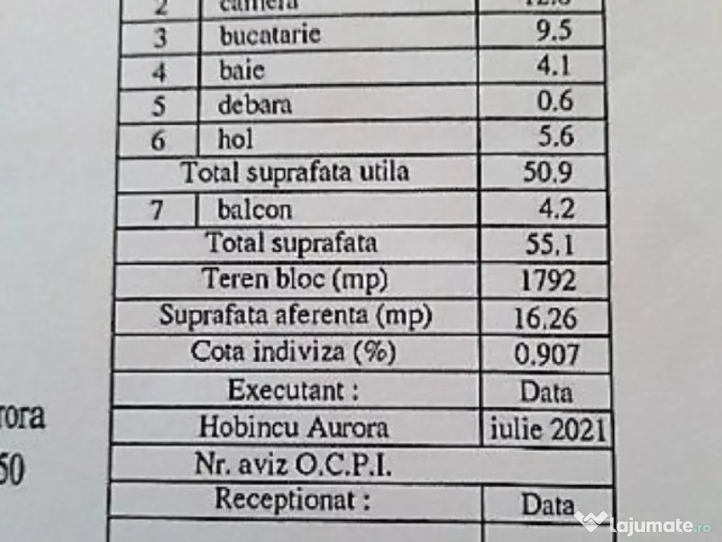 Apartament cu 2 camere in I. C. Frimu 