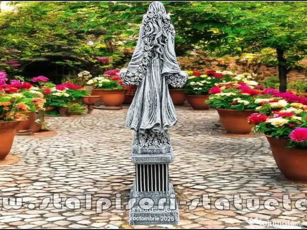 Statuetă zeiţa Flora, gri patinat, model S5. 