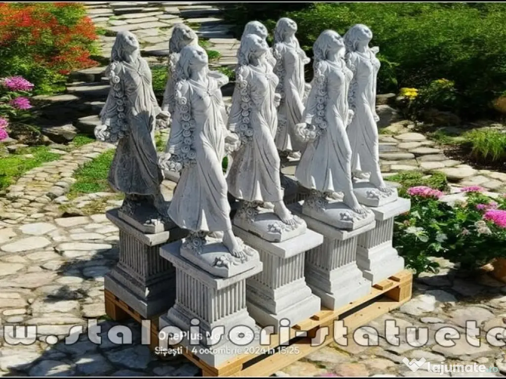 Statuetă zeiţa Flora, gri patinat, model S5. 