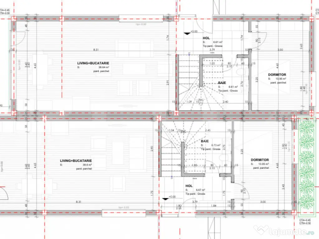 Duplex 120 mp, teren 595 mp, zona Sub Coasta intr-un ansambl