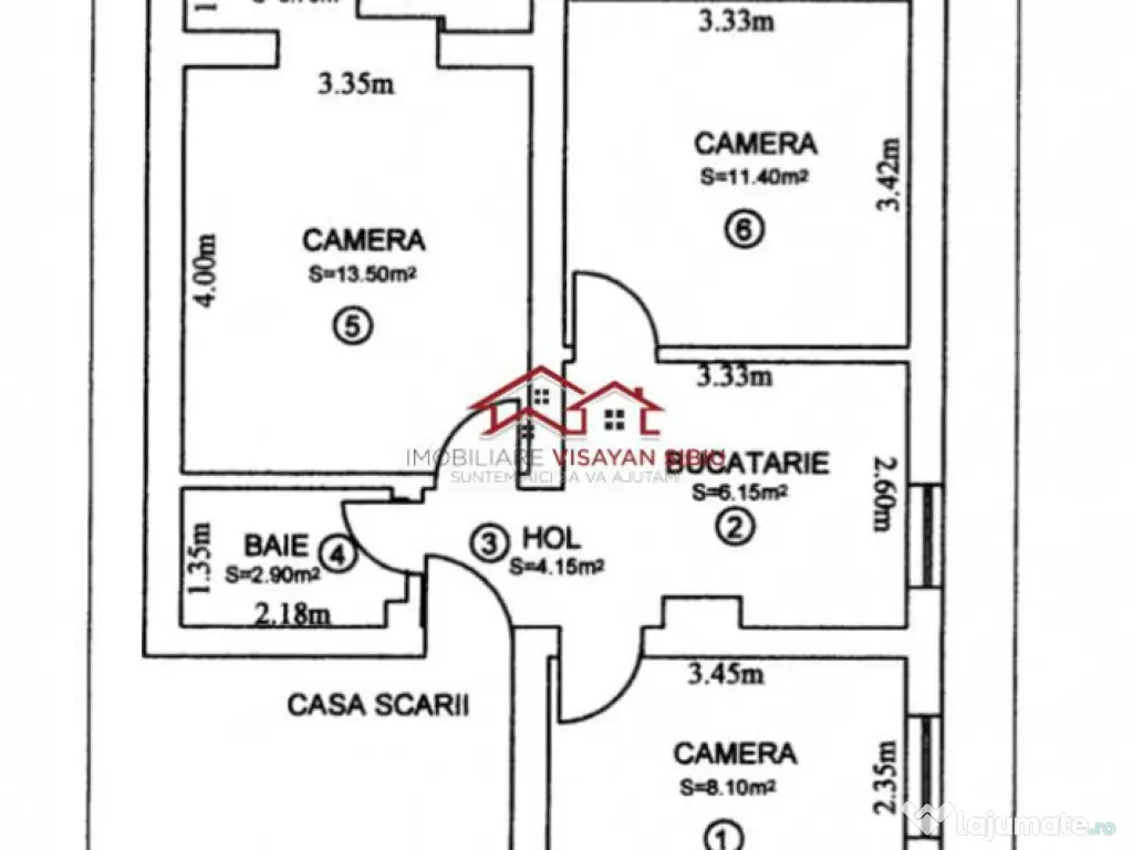 Apartament 3 camere,oras Cisnadie,jud.Sibiu,comision 0 