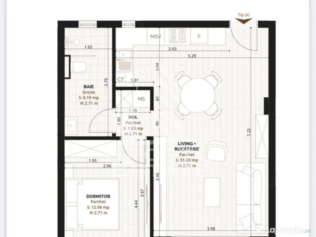 DE VANZARE Apartament 2 camere intr-un complex rezidentia... 