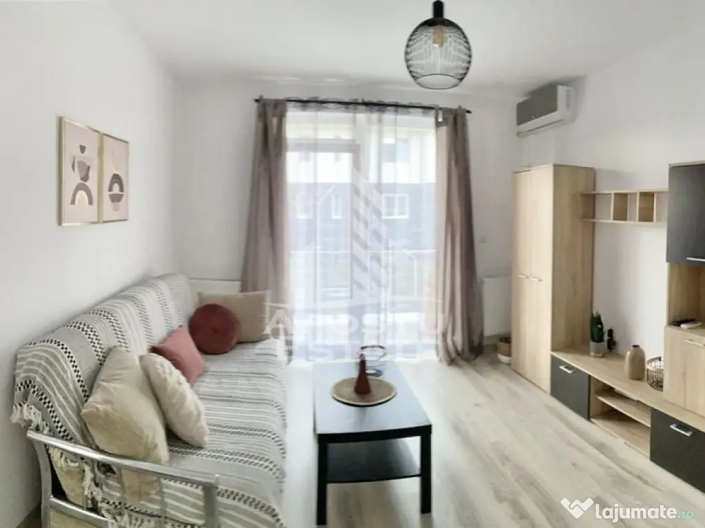 Apartament cu 2 camere complet mobilat si utilat la etaju... 