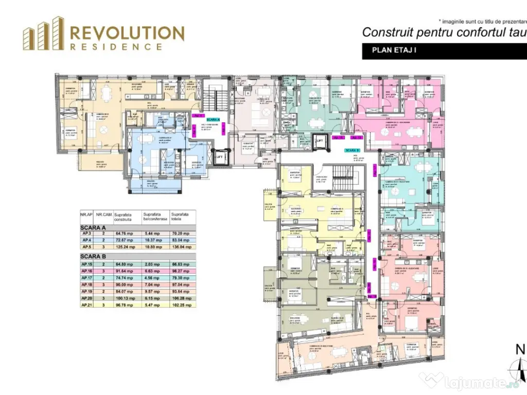 NEW!COMISION 0% - Apartamente 3 camere -Mihai Viteazu 5, Baia Mare 