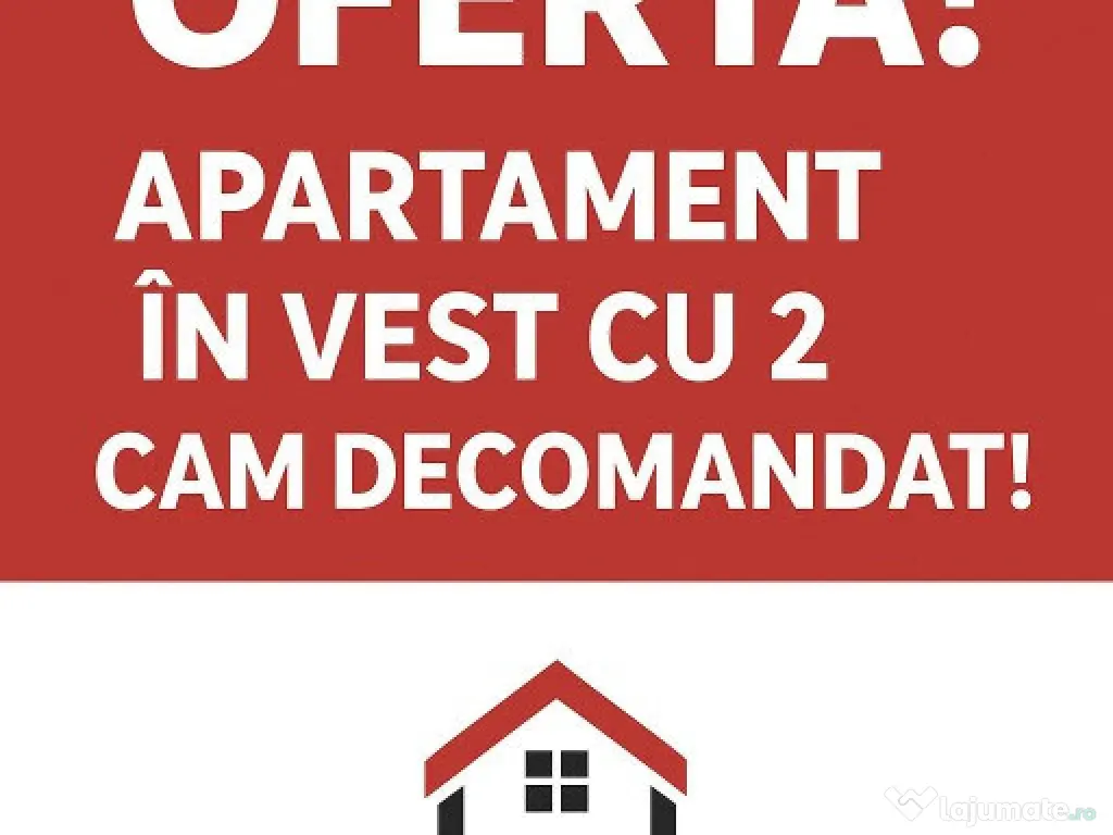 Apartament 2 camere Vest-decomandat-cu boxa cu acte! 
