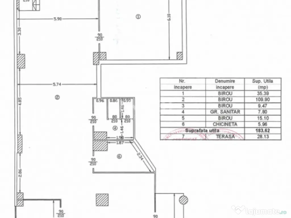 SPATIU DE INCHIRIAT-CENTRUL CIVIC-184 MP 