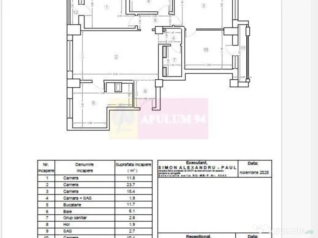 Vanzare apartament de 4 camere in zona bd Unirii-Casa Pop...