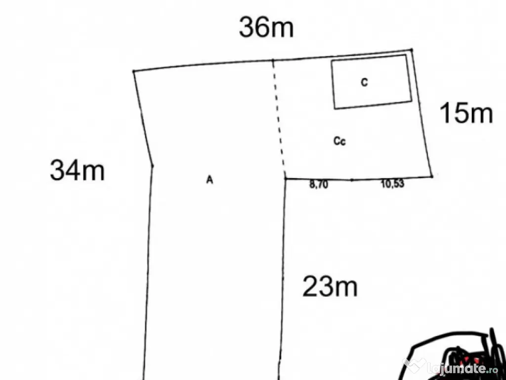 ZONA PACII- CASA 2 CAMERE ,TEREN 942 MP