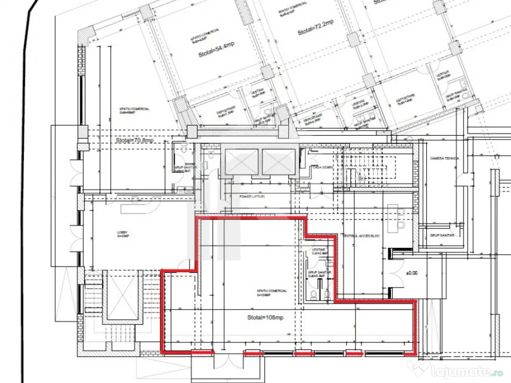 Spatii comerciale | 182-463 mp | Subsol | Barrio Residence U