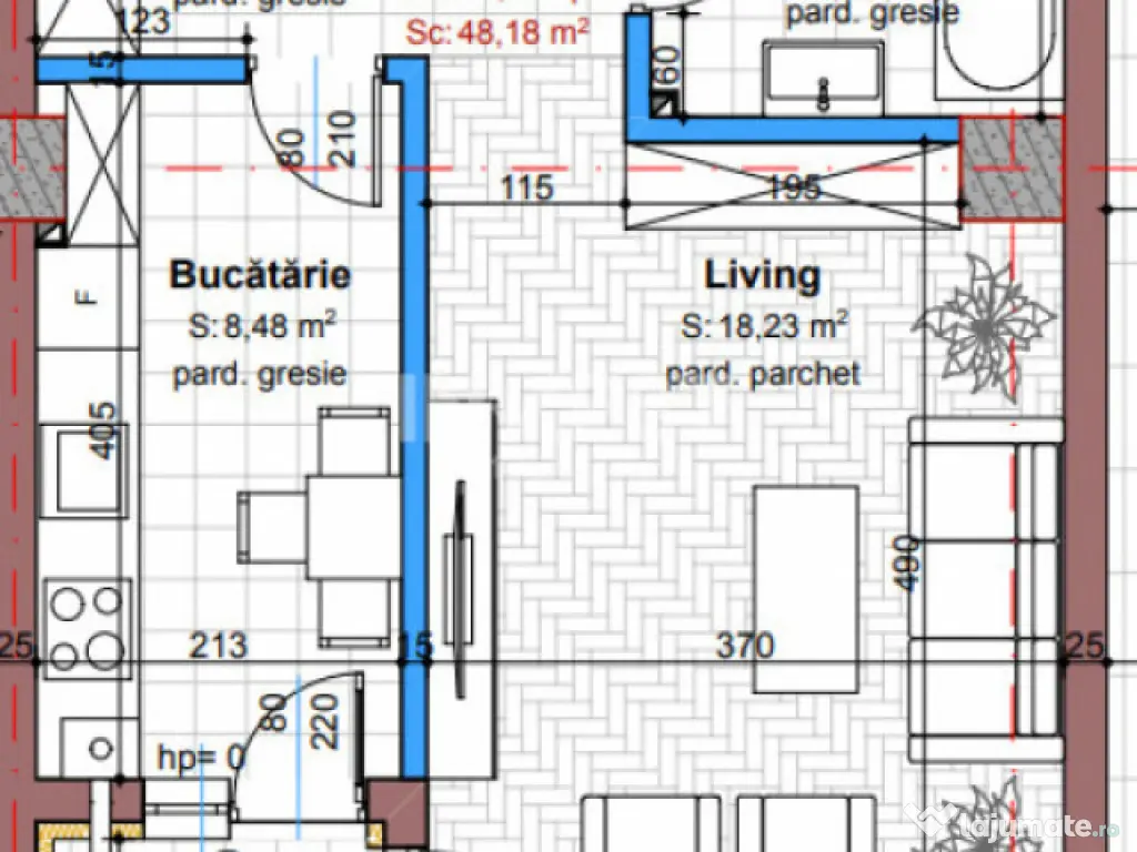 COMISION 0% , APARTAMENT 1 CAMERA DECOMANDAT , ZONA 5 DRUMUR 