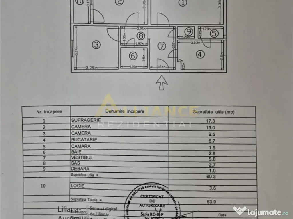Apartament 3 camere Dristor - Ramnicu Sarat - Etaj 1 