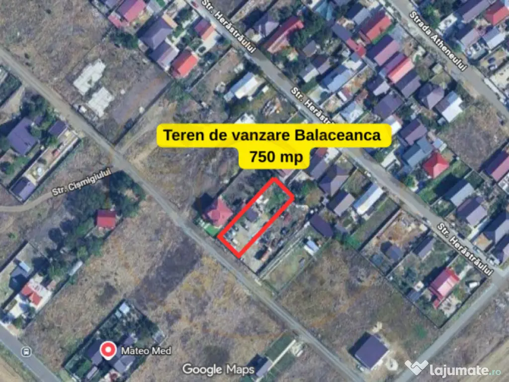 Teren pentru casă în Balaceanca cu utilități la stradă