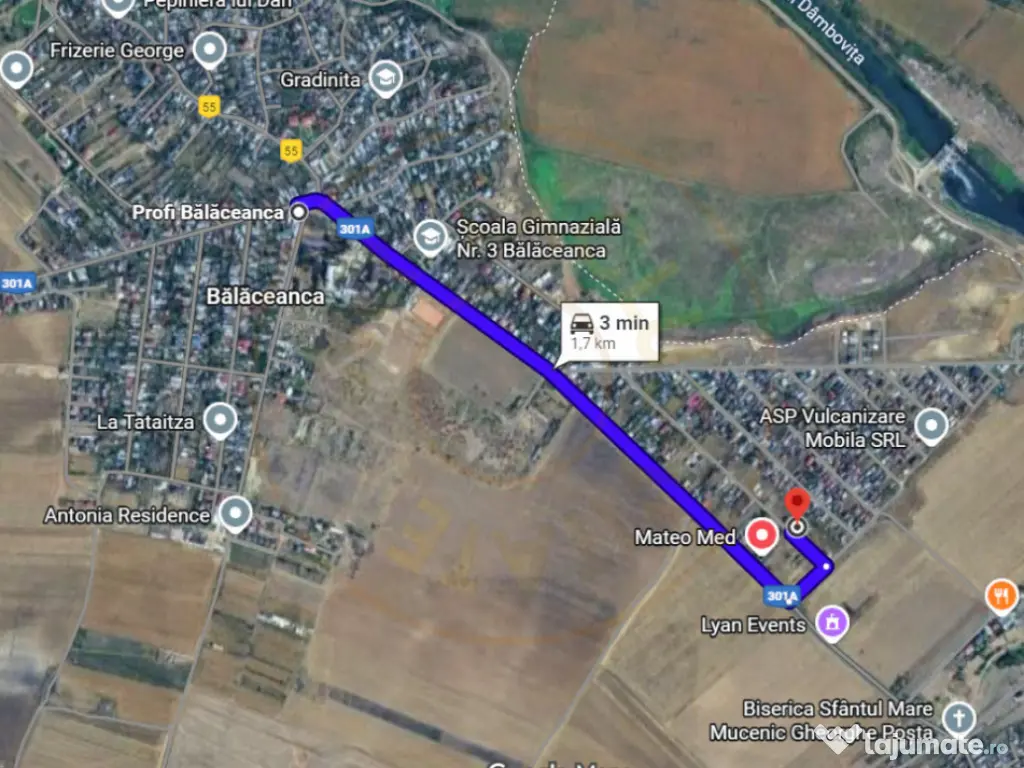 Teren pentru casă în Balaceanca cu utilități la stradă