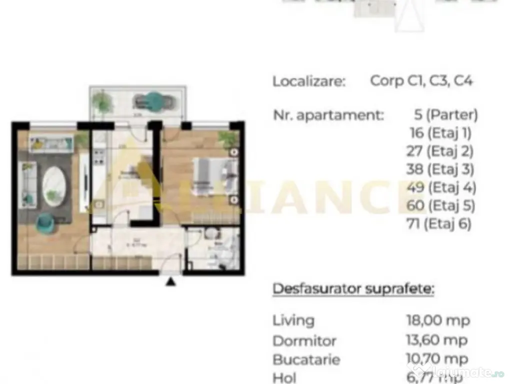 Apartament 2 camere decomandat [ 750m metrou Berceni] 