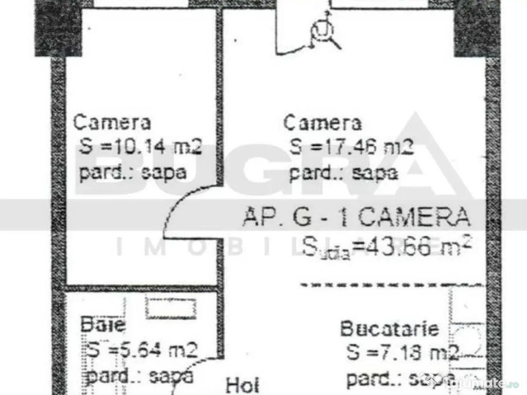 Apartament de 2 camere, modern, 44mp, parcare, zona Iuliu...