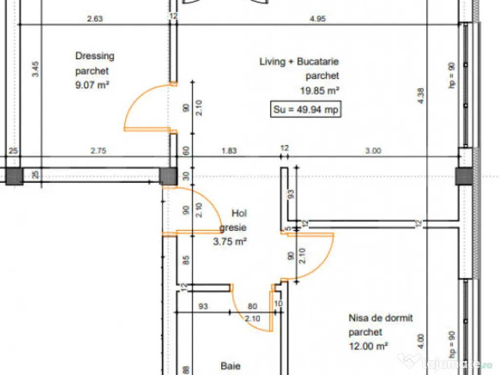 Apartament cu 3 camere, 50 mp, zona Tineretului
