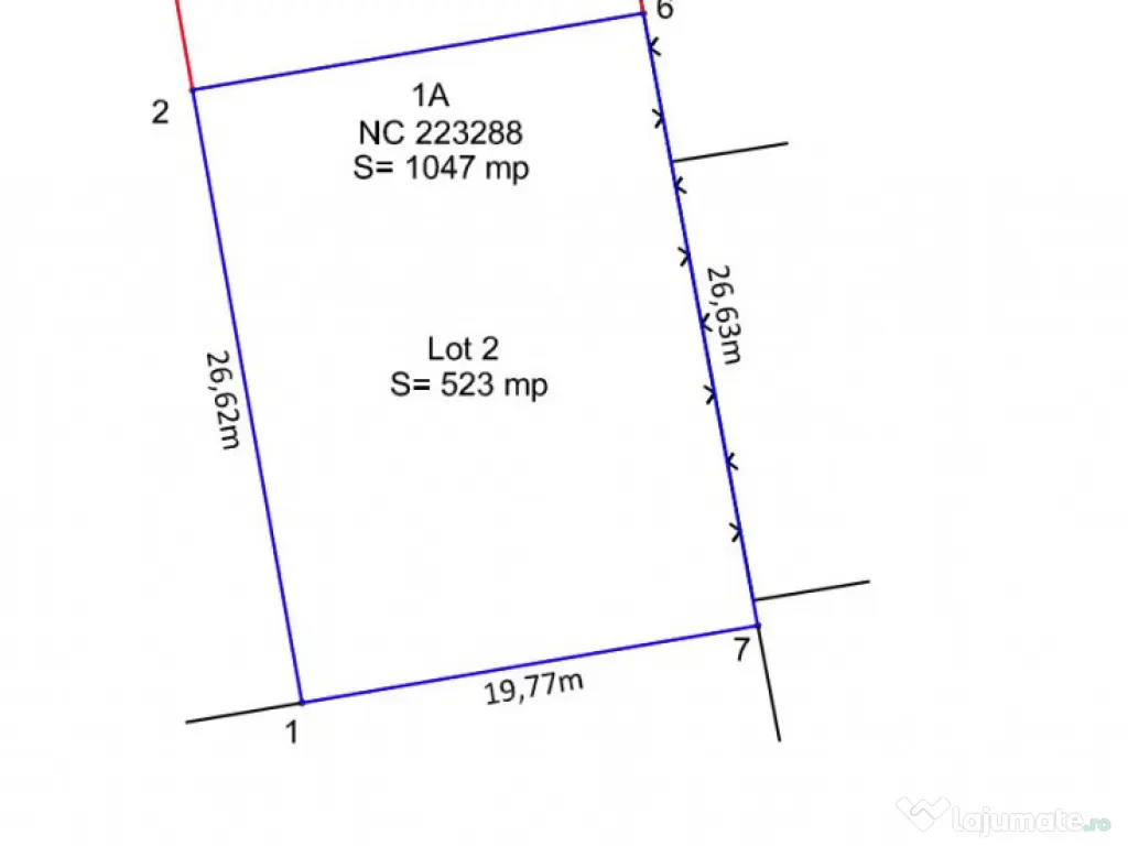 Teren intravilan, deschidere 27 m, 523 mp, zona Bariera Valc