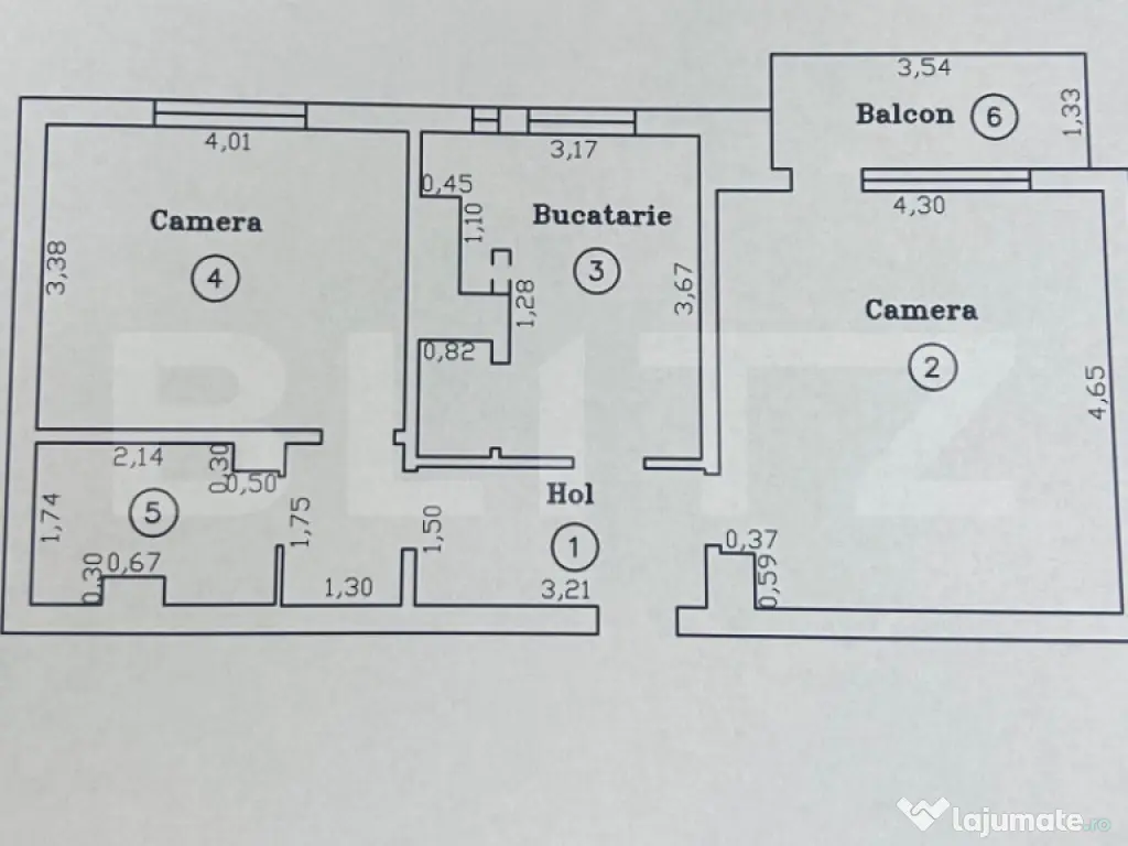 Apartament 2 camere, 55.20 mp, zona Steaua