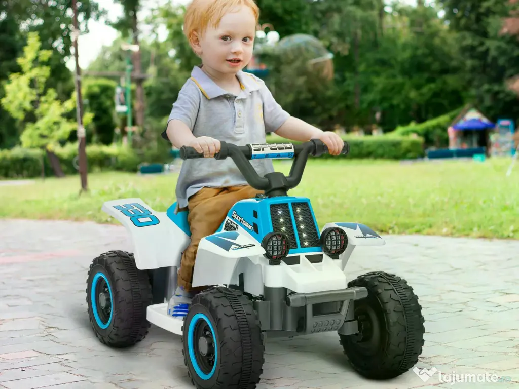 ATV electric pentru copii, Kinderauto BBH-029 35W 6V cu telecomanda White 