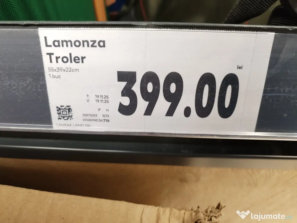 Troler de cabina Lamonza Malibu 55x36x23 cm nou nefolosit 