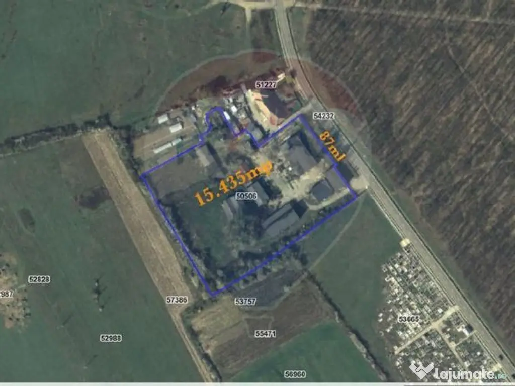 Spațiu industrial 15435 mp. de vânzare in Tinca. 