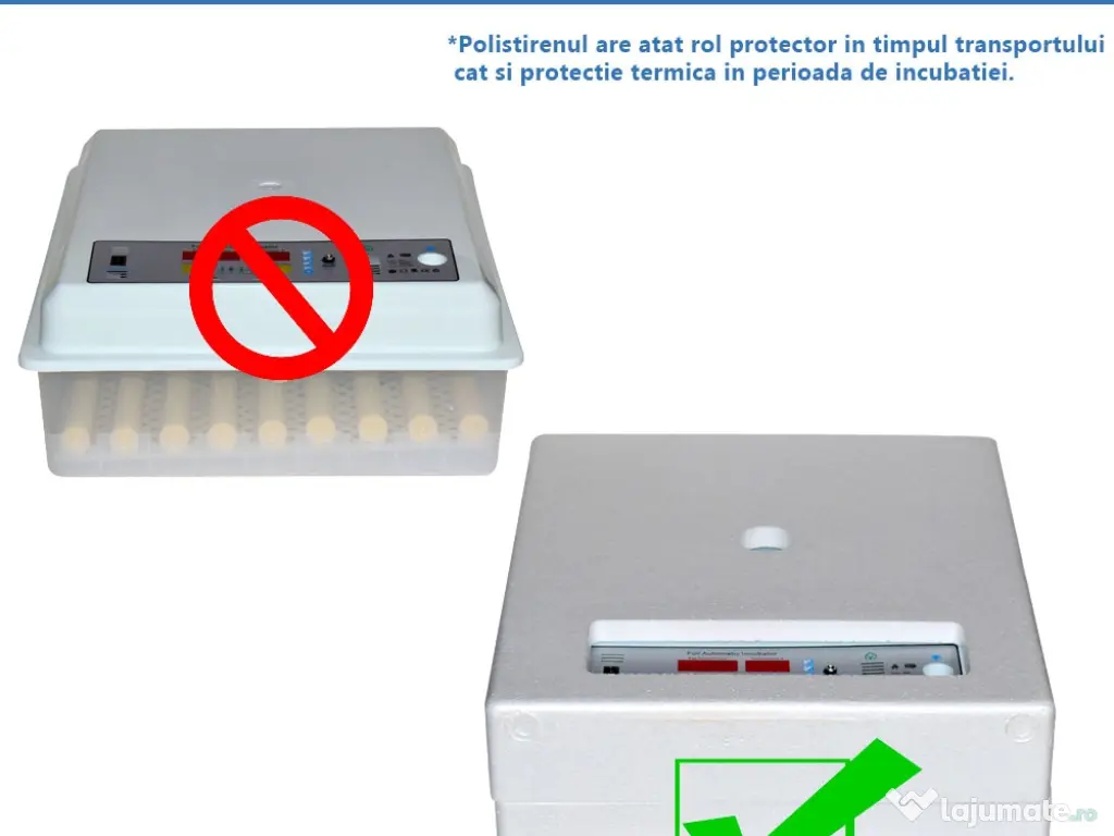 Incubator Clocitoare 36 Oua Gaina Rata Gasca Prepelite Pui  Automat Ovoscop 