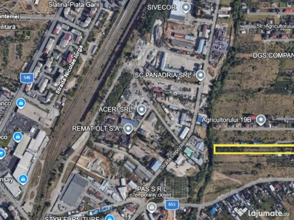 Teren intravilan 5000 mp str. Agricultori Slatina, Olt