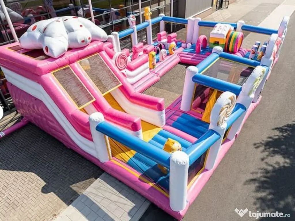 Tobogan castel Loc de joaca gonflabil copii loc de joaca urias echipament joaca 