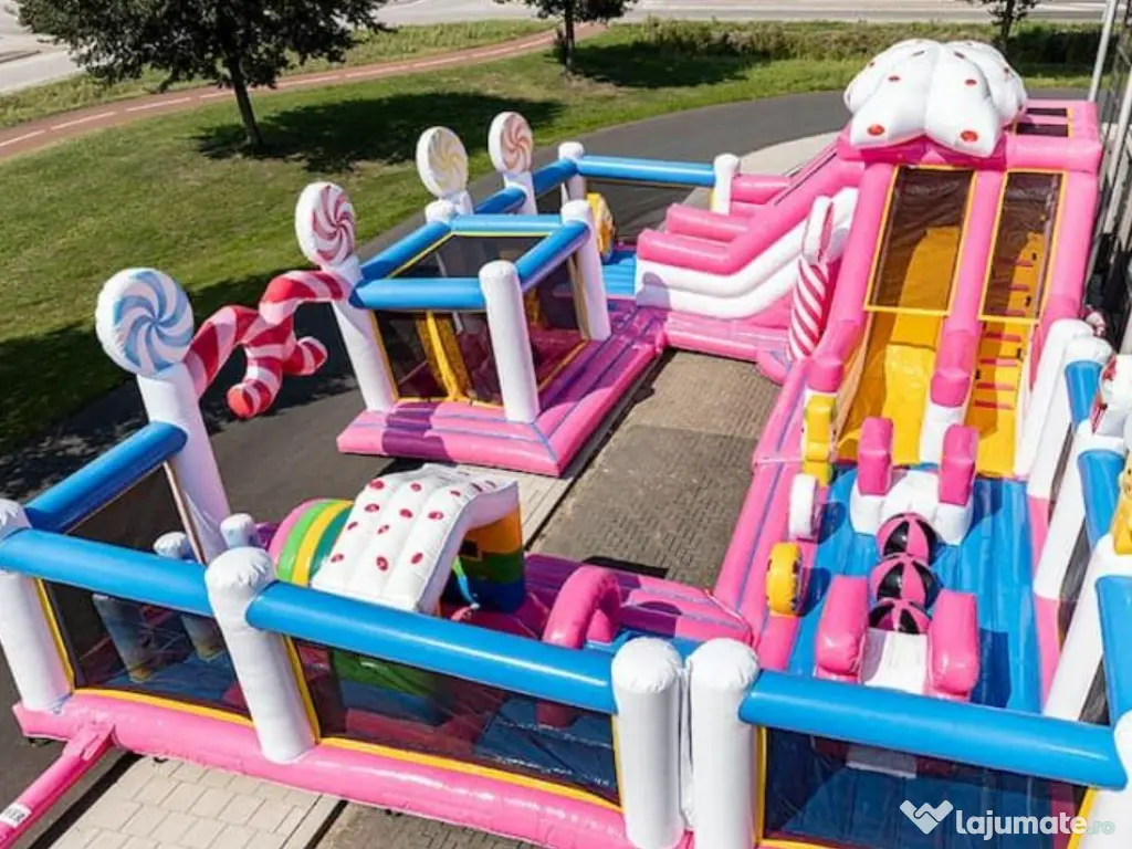 Tobogan castel Loc de joaca gonflabil copii loc de joaca urias echipament joaca 