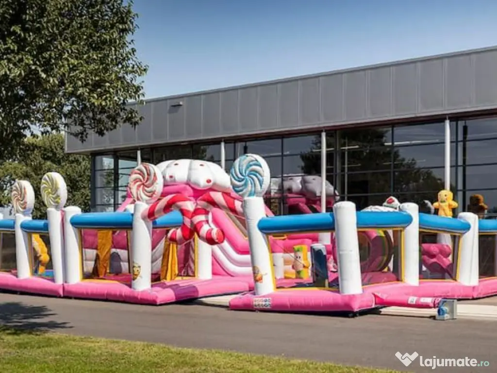Tobogan castel Loc de joaca gonflabil copii loc de joaca urias echipament joaca 