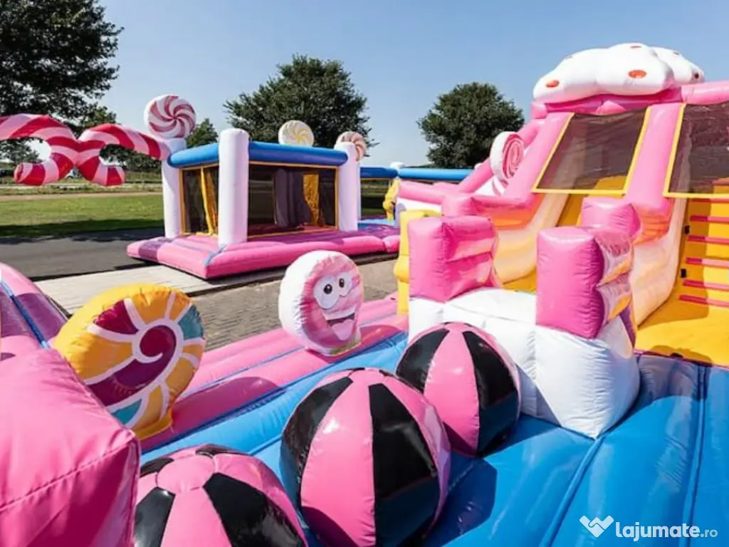 Tobogan castel Loc de joaca gonflabil copii loc de joaca urias echipament joaca 