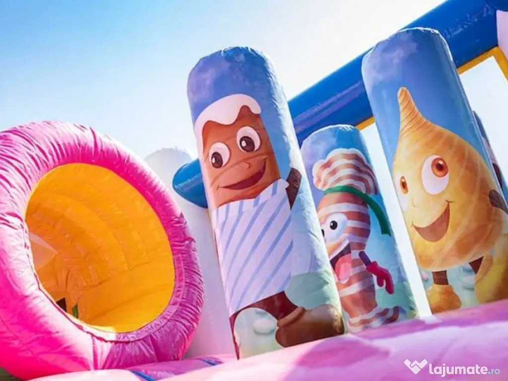 Tobogan castel Loc de joaca gonflabil copii loc de joaca urias echipament joaca 