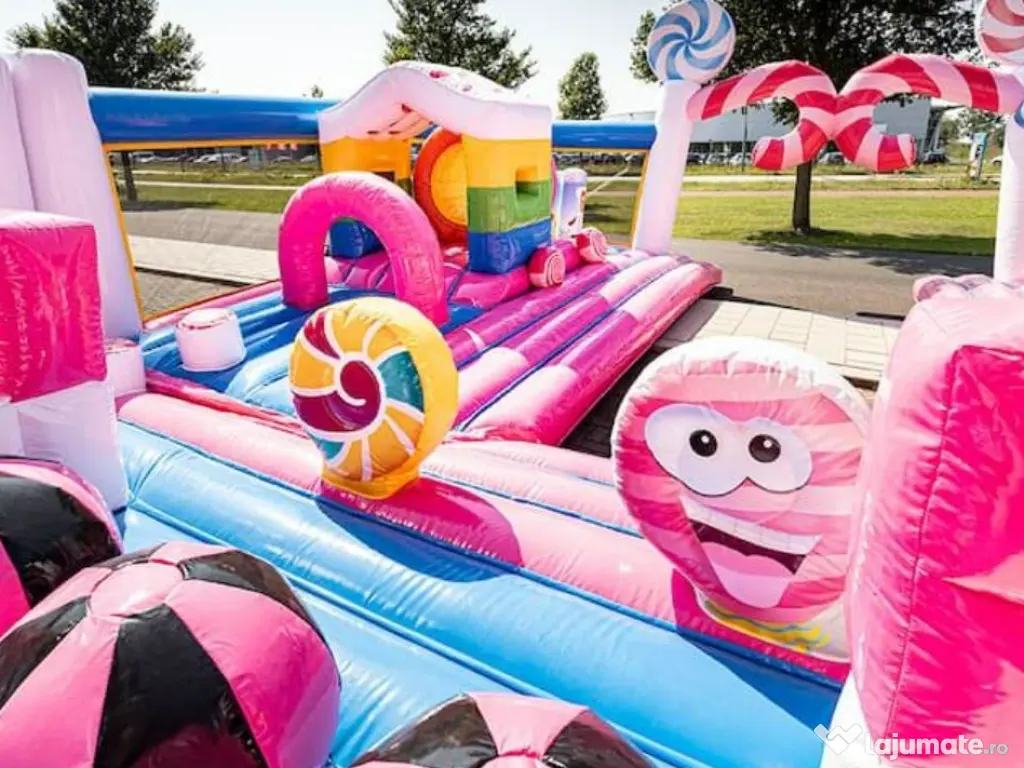 Tobogan castel Loc de joaca gonflabil copii loc de joaca urias echipament joaca 