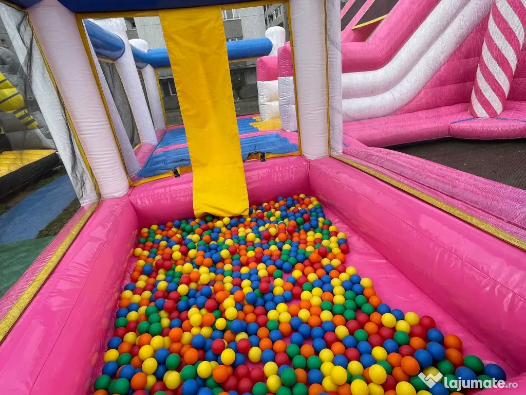 Tobogan castel Loc de joaca gonflabil copii loc de joaca urias echipament joaca 