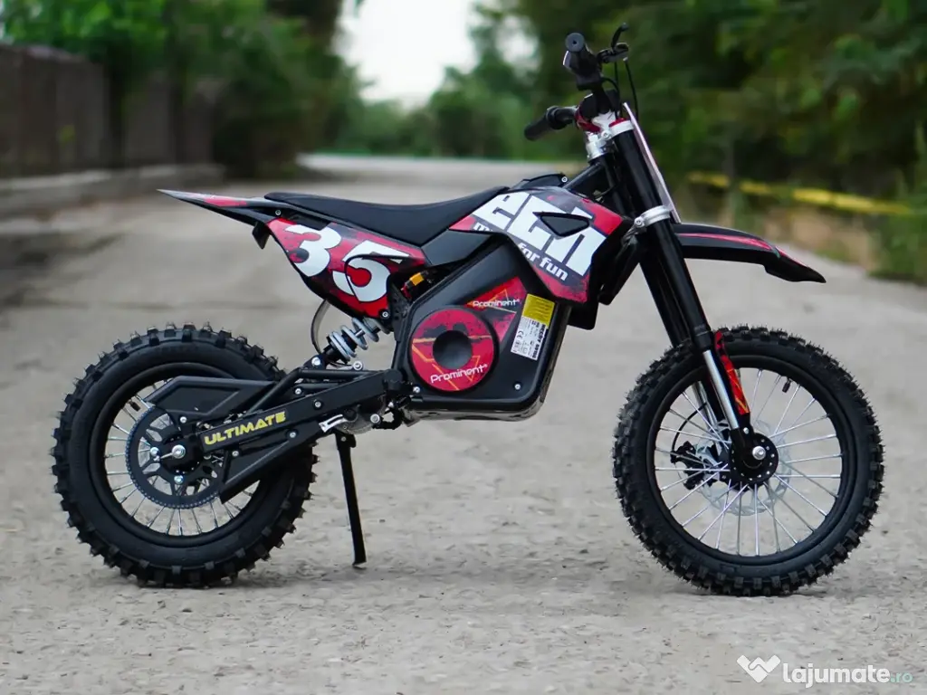 Motocicleta electrica Kinderauto Motobike 35 1500W 48V roti 14/12 RED 