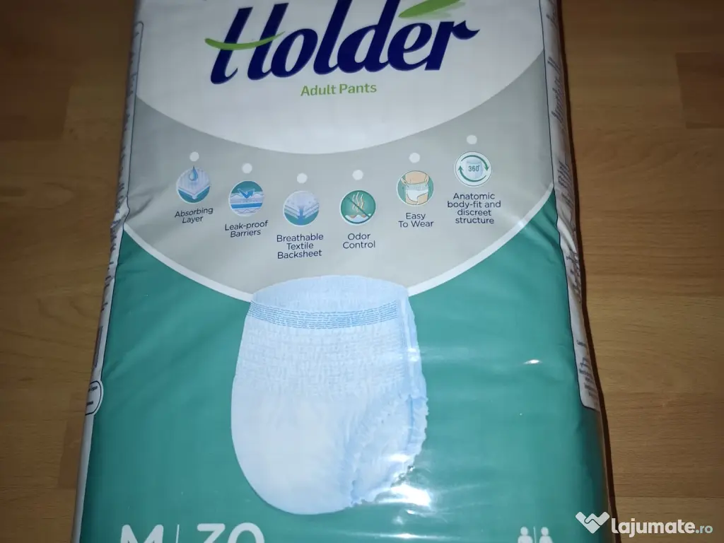 Scutece chilot Holder, adulti marimea M (talie 80-105 cm) 30 buc