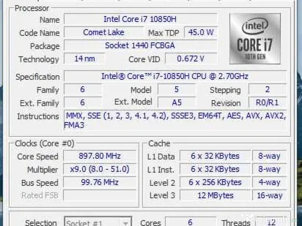 Dell Latitude 5511, Intel Core 7 10th gen 6x12, 32GB RAM, 512 SSD M.2 