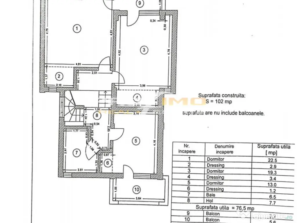 Zona Dorally, vila moderna D P E , 4 camere, demisol , mansa